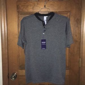 Colarless Polo with Athletic Fit